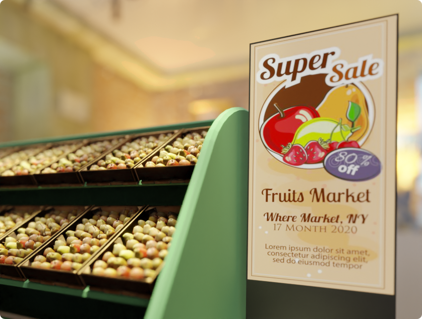 Exhibición de productos minoristas